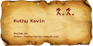 Kuthy Kevin névjegykártya